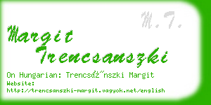margit trencsanszki business card